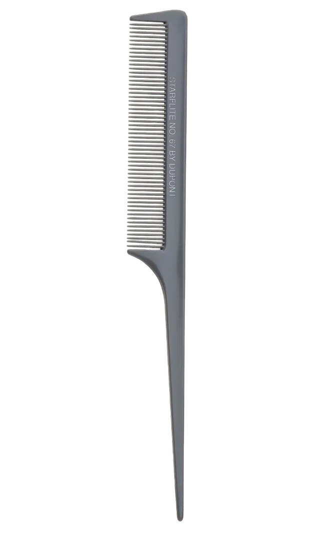 denman-sf67sp-tail-comb-starflite-stielkamm-flexibel-hitzebest-ndig-hellgrau image 1