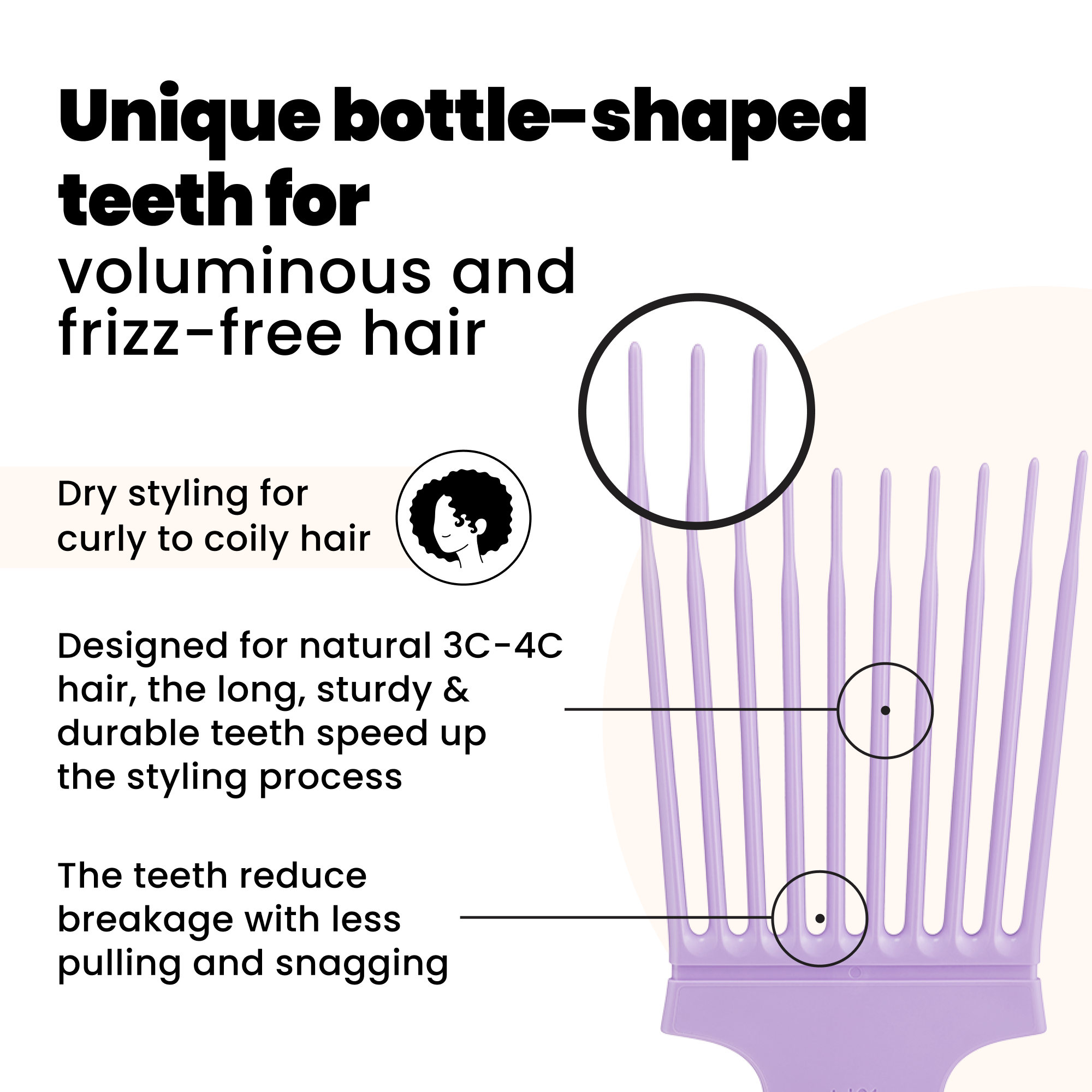 tangle-teezer-hair-pick-afro-pick-b-rste-f-r-locken-3c-4c-mit-volumen-amp-lift-l image 5
