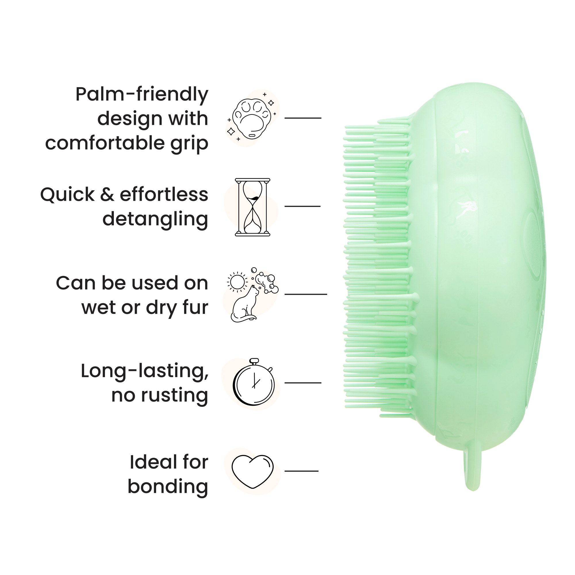 tangle-teezer-cat-grooming-brush-katzenb-rste-in-pfotenform-mit-two-tier-zahntec image 3